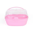 thumbnail image 1 of Greeniant Reemplazo de jaula portátil para ratón, transpirable, reutilizable, manija de elevación de Color sólido, accesorios para transporte Aseo de mascotas Rosa, 1 of 6