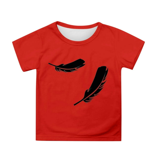 Hauts d'Été Confortables pour Filles - T-Shirts Mignons à Col Rond Extensibles et Respirants pour Enfants de 3 à 13 Ans