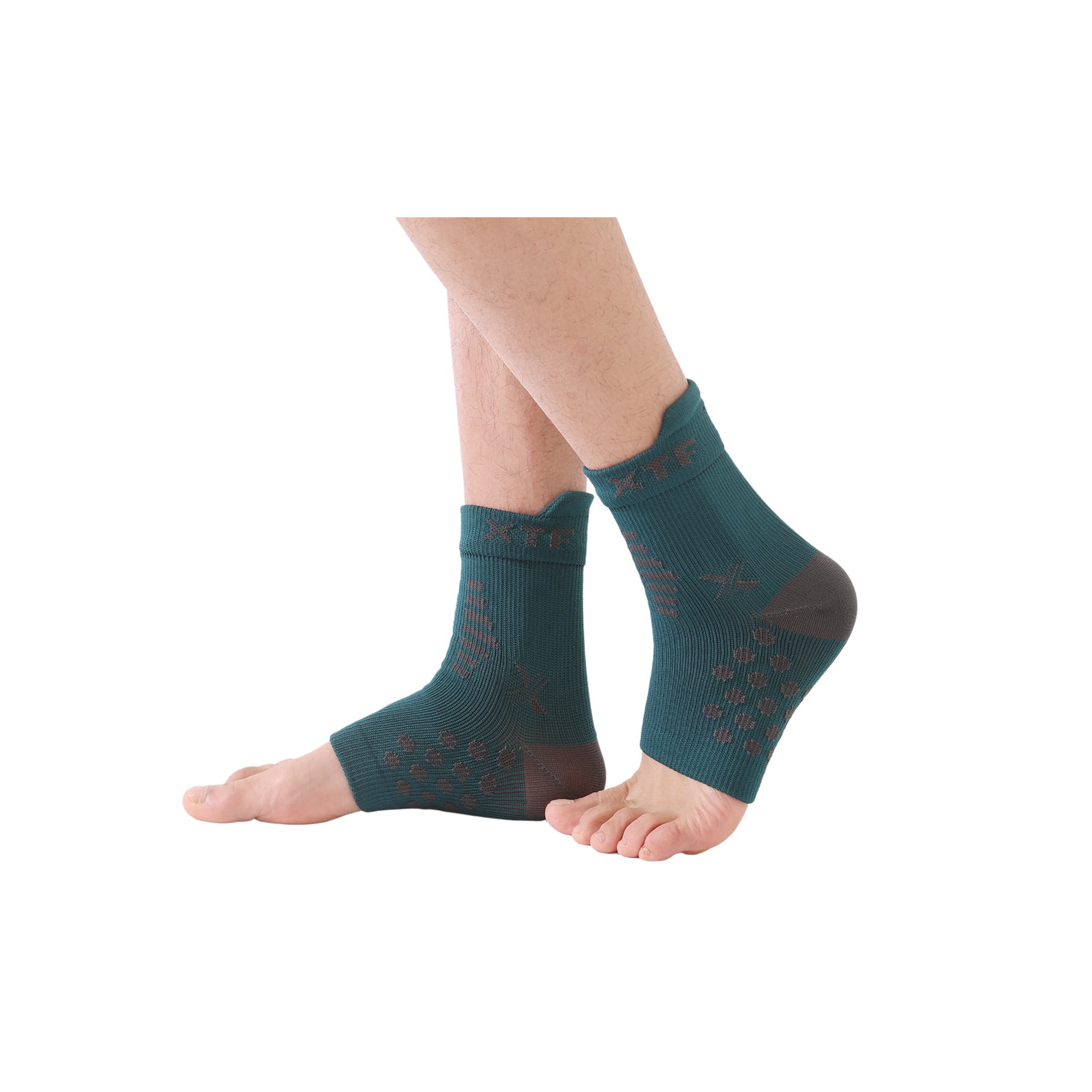 Pain Relieving Ankle Compression Socks for Men and Women, Plantar Fasciitis Socks, Compression Socks for Foot & Heel Pain Relief, Arch Support | 1 Pair, Blue - L