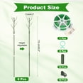 thumbnail image 2 of Uxcell Plant Support Stakes Set, 6 Pcs Twig Plant Stem Support Structures 43.3" Plants Branches Supports with Extension Poles, Orchid Clips, Plants Tie for House Potted Monstera, Green, 2 of 6