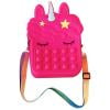 Bolsa de hombro con burbujas de empuje, juguete sensorial antiestrés, regalos de Navidad (rosa) Likrtyny juguetes de los niños