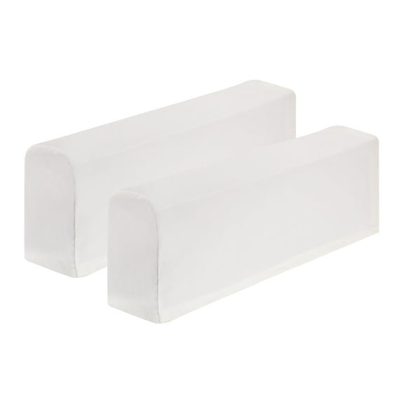 2Pack Stretch Armrest Covers, Polyester Soft Armchair Slipcovers, White