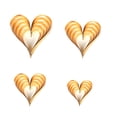thumbnail image 1 of Advancent 1 Juego de decoraciones de corazón, adorno colgante romántico, colgante de escena de corazones estéreo único Simple, suministros para Kits de decoración para fiestas Amarillo dorado Advancent HA059997-02, 1 of 6