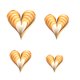 thumbnail image 2 of Bearachild 1 Juego de decoraciones de corazón, adorno colgante romántico, colgante de escena de corazones estéreo único Simple, suministros para Kits de decoración para fiestas Amarillo dorado Bearachild HA059997-02, 2 of 6
