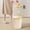 Beige, variant on ChicYu Square Thickened 17L Waste Bin for Bathroom Living Room Non-Porous Easy Clean Grooves Reinforced Handles Slim Profile Purple