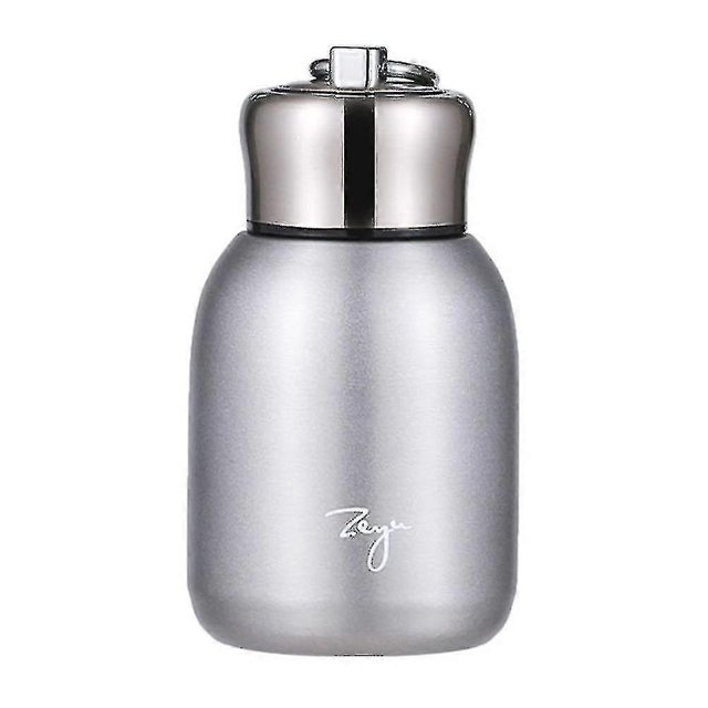 Stainless Steel Pot-bellied Cups Portable Thermal Cup Mini Bottle Cup Water Cups (silver)