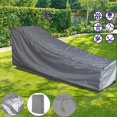 thumbnail image 2 of Funda para silla de exterior beige, funda larga, transpirable, impermeable, tela Oxford 210d, para tumbona, lona, tumbona, 210 x 75 x 40 cm, 2 of 4
