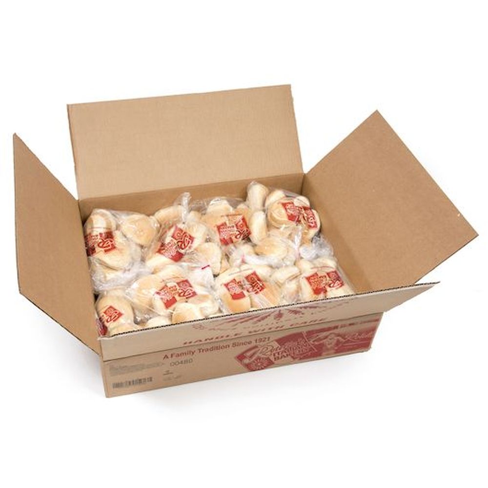 Rotellas Italian Bakery Round White Dinner Roll, 12 count -- 8 per case