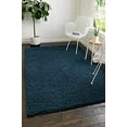 thumbnail image 3 of Unique Loom Solo Solid Shag Collection Modern Plush Navy Blue Area Rug (12' x 15'), 3 of 5