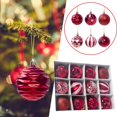 thumbnail image 3 of Adornos de bolas de Navidad inastillables Colco 12 piezas Rojo, 3 of 8