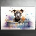 thumbnail image 2 of American Staffordshire Terrier Dog Canvas Bathroom Décor - Unique Bath Wall Decor - Modern Canvas Bathroom Wall Art - Room Decor - Bathroom Decorations - Restroom Sign - Wall decor living room, 2 of 4