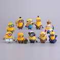 thumbnail image 3 of 10pcs PVC For Kids Mini Cute Figure Toy Birthday Gift Minions Models Cake Decor, 3 of 8