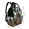 thumbnail image 2 of Daiia Forest Meditating Gorilla Large Capacity Baby Bag Waterproof Stylish Diaper Bag Mummy Backpack Adjustable Straps Diaper BagBaby Essentials Bag, 2 of 6