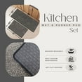 thumbnail image 3 of Luxurious Speckled Black and White Kitchen Rug Set - 20x32 & 20x48 Inches Kitchen Mats, Ultra Absorbent, Super Soft, Machine Washable, Anti-Slip Backing, Perfect for Modern Kitchens, 3 of 6