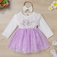 thumbnail image 4 of IDOPIP Baby Girls Winter Snowflake 1st Birthday Dress Outfit Velvet Tulle Tutu Dress + Headband, 4 of 8