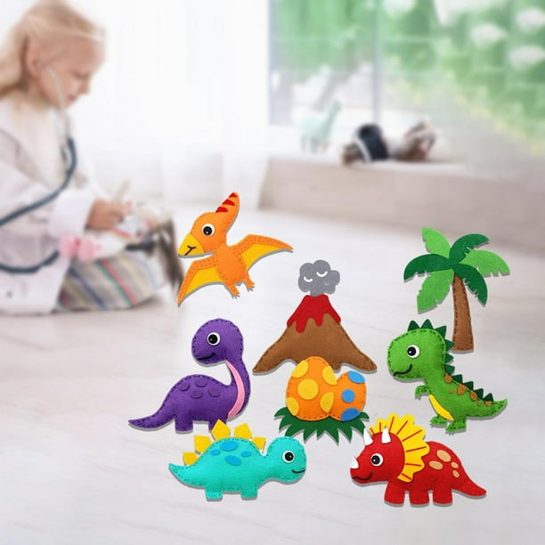 Kit de bricolaje para niñas BLESIY Artesanía de costura Dinosaurio