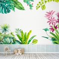 thumbnail image 1 of BR Calcomanías de pared de plantas verdes tropicales para dormitorio y sala de estar - Murales de pared de hojas rojas, 1 of 5
