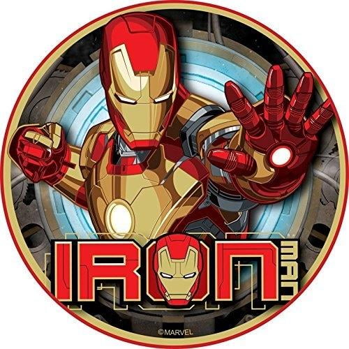 Marvel Iron Man Logo Edible Cake Topper Image 8in round. ABPID07704 -  Walmart.com