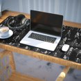 thumbnail image 3 of Long Mouse Pads for Desk,Black Halloween Dancing Skeleton Pattern Desk Mats on Top Of Desks, Desk Mouse Pad Extra Large with 3mm Non-Slip Base and Stitched Edge for Gaming,Office,Work,Home 35.4"x15.7", 3 of 6