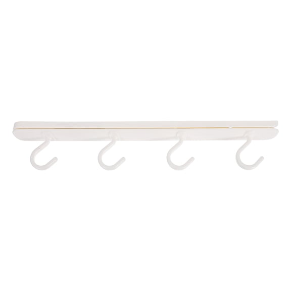 ELAYARD White Under Cabinet Mug Holder Rack, Punch- Cup Hanger for Space-Saving and Organized Storage Solution