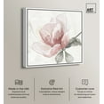 thumbnail image 2 of Faded Blush Rose Floral Fine Wall Art Canvas Wall Art by Art Remedy, White Floater Frame, 13" x 13", 2 of 7
