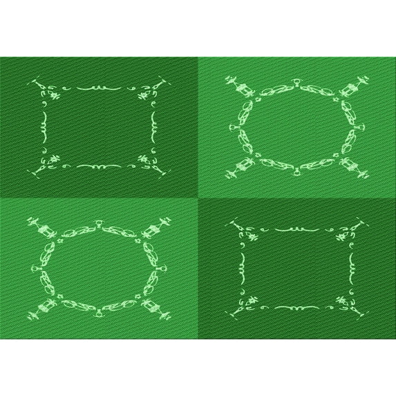 Ahgly Company Indoor Rectangle Patterned Green Area Rugs, 2' x 3'