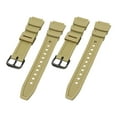 thumbnail image 1 of Rubber Wrist Stainless Steel Buckle 1.8cm Width Wrist Watchstrap Watch Yellow Black, 1 of 7