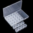 thumbnail image 4 of EeaseCA 28 Compartments Jewelry Box Transparent Nail Art Beads Container Empty Storage Case Holder Manicures Organizer (White), 4 of 7