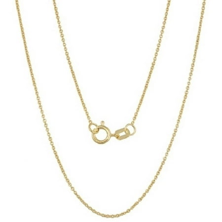 A Solid 14kt Yellow Gold Cable Chain, 22