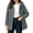 Gray, variant on Womens Hooded Plush Jacket Quilted Diamond Pattern Button Down Casual Winter Coat
