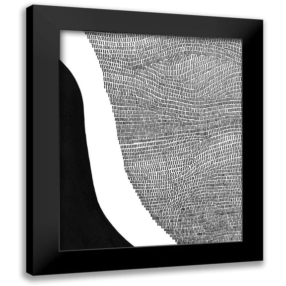 Moore, Regina 12x14 Black Modern Framed Museum Art Print Titled - Black and White Abstract I