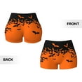 thumbnail image 6 of Athletic Shorts for Women, Halloween With Black Bats Seam Womens Shorts High Waisted Sport Running Workout Gym, 6 of 8