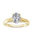 thumbnail image 1 of 1.20 T.C.W Oval Shape Natural Diamond Latest Design Solitaire Wedding Ring for Ladies Solid 14K Yellow Gold Size 8, 1 of 8