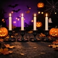 thumbnail image 3 of Halloween Candle Holders with Handles,Black Taper Candlestick Holder for Dining Table, Fireplace Mantel, Christmas and Home Decor, 3 of 7