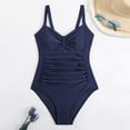 thumbnail image 2 of Curenmufel Swimsuits for Curvy Women Women's One Piece Swimsuit Scoop Neck Slimming Bathing Suit High Cut Cheeky Swimwear, 2 of 8