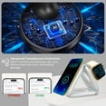 thumbnail image 5 of Bluestone 3-in-1 Magnetic Wireless Charger Stand | 15W Fast Foldable Charging Station for iPhone, Apple Watch & AirPods | White | USB-C, 5 of 9