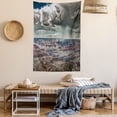 thumbnail image 2 of Farmhouse Decor Tapestry, Cumulus Clouds on Grand Canyon Valley with Hazy Beams Idyllic Nature Image, Wall Hanging for Bedroom Living Room Dorm Decor, 40W X 60L Inches, White Brown, by Ambesonne, 2 of 5