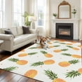 thumbnail image 3 of 5x7 Area Rugs for Living Room, Orange Pineapples Non Slip Area Rugs for Kitchen Bedroom Entryway, Summer Tropical Fruits Modern Washable Carpet Runner Rug Floor Mats for Bedroom Home Decor, 3 of 9