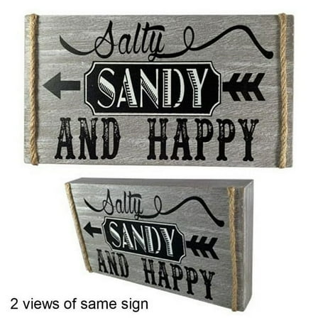 Salty Sandy and Happy Wood Sign