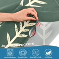 thumbnail image 3 of Yayeee Kitchen Curtains Tier Pair Light Filtering 27"x36" Rod Pocket Short Cafe Window Panel, Dark Green Leaves, 3 of 7