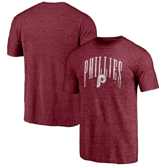Men's Garnet Philadelphia Phillies Line Corps Tri-Blend T-Shirt