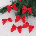 thumbnail image 3 of Christmas Bows Festival Bowknot Christmas Tree Decorations, 3 of 5