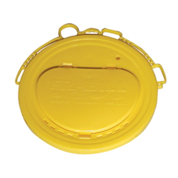 13" Solid Yellow Outdoor Marine Frabill Deluxe Bait Bucket Lid
