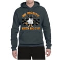 thumbnail image 2 of Wild Bobby No Diggity Boutta Bag it Up Ghost Bats Stars Pumpkin Halloween Orange and Black Halloween Unisex Hoodie Sweatshirt, Charcoal, Large, 2 of 6