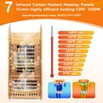thumbnail image 3 of CTOSPOATO 1 Person Infrared Sauna for Home Deluxe Transparent Large Glass Hemlock Wood Low EMF FAR Infrared Sauna,1420 watts 7 Heating Panels Indoor Personal Saunas with Blue-Tooth,LCD Display, 3 of 8