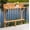 Natural, variant on Narrow Balcony Bar Table with Storage Shelf, 48L x 16.5W x 49.75H Acacia Wood Outdoor Dining Set for Small Spaces