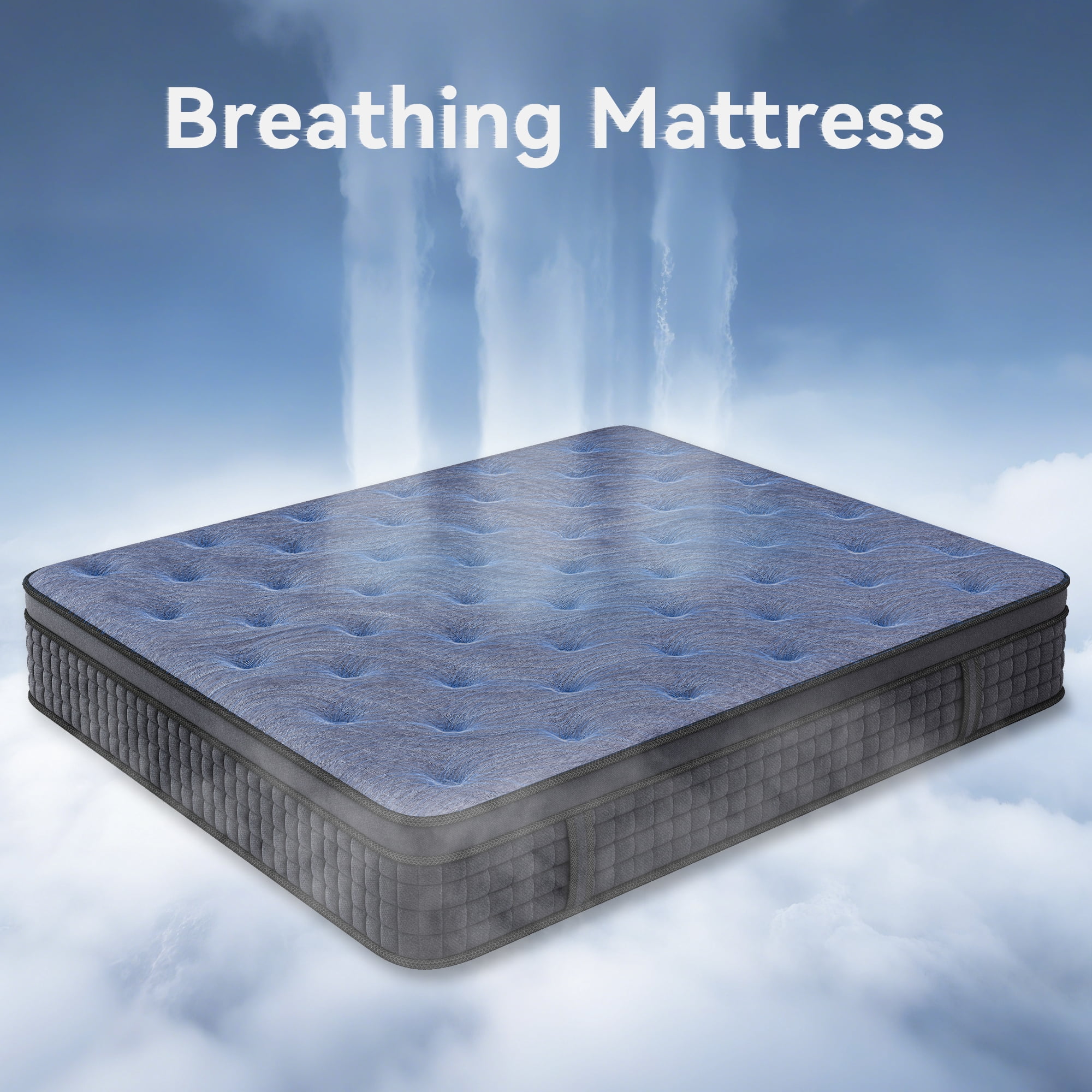 Sailvan Twin Mattress 10 Inch, Medium Firm Mattress Twin Size in a Box, Hybrid Spring Gel Memory Foam Mattress, Motion Isolation/CertiPUR-US Certification