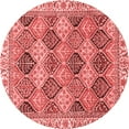 thumbnail image 1 of Ahgly Company Indoor Round Abstract Red Modern Area Rugs, 6' Round, 1 of 4