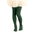 thumbnail image 2 of YOUYEDIAN Girls Ballet Tights Toddler Soft Footed Dance Tights Kids Stretch Skinny Leggings (Dark Green, M), 2 of 5
