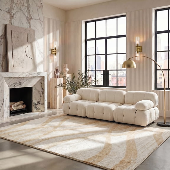 Safavieh Adirondack Isidor Geometric Swirls Area Rug, Cream/Champagne, 6' x 8'